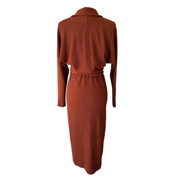 SAYLOR Brown Midi Dress - Picture 3 of 14